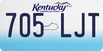 KY license plate 705LJT