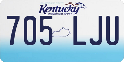 KY license plate 705LJU
