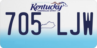 KY license plate 705LJW