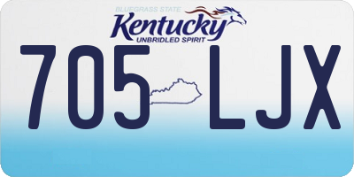 KY license plate 705LJX