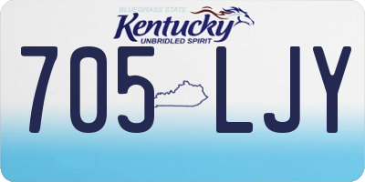 KY license plate 705LJY