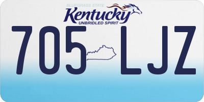 KY license plate 705LJZ