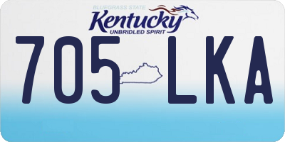 KY license plate 705LKA