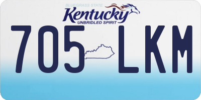 KY license plate 705LKM