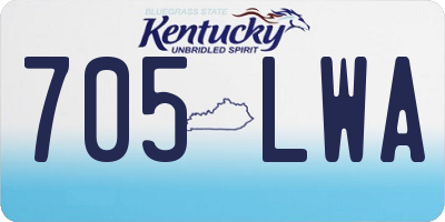 KY license plate 705LWA