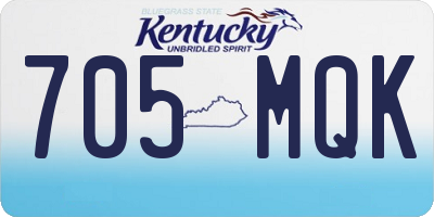 KY license plate 705MQK