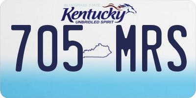 KY license plate 705MRS