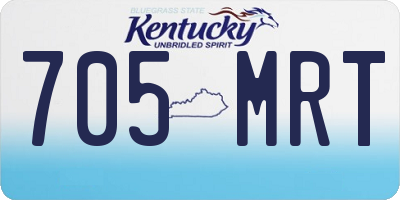 KY license plate 705MRT