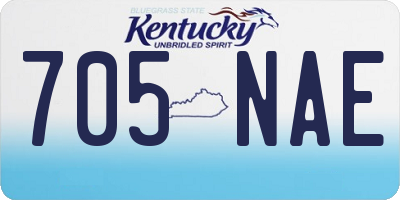KY license plate 705NAE