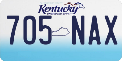 KY license plate 705NAX