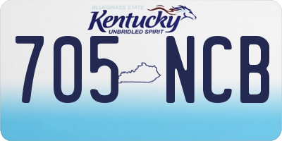 KY license plate 705NCB