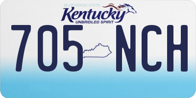 KY license plate 705NCH