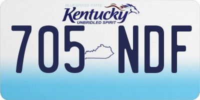 KY license plate 705NDF