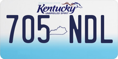KY license plate 705NDL