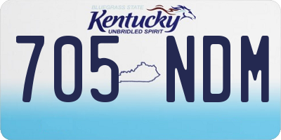 KY license plate 705NDM