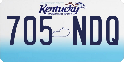 KY license plate 705NDQ