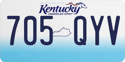 KY license plate 705QYV