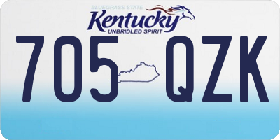 KY license plate 705QZK