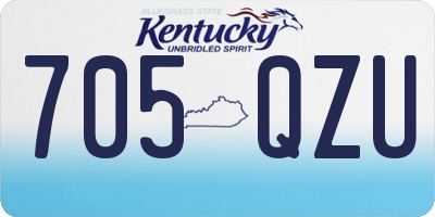 KY license plate 705QZU
