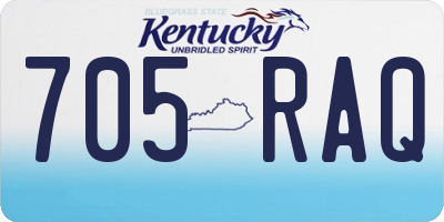 KY license plate 705RAQ