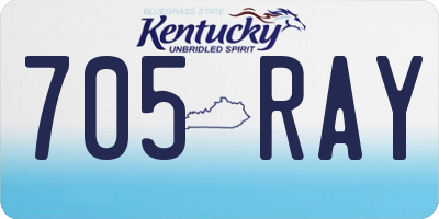 KY license plate 705RAY