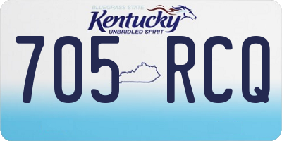 KY license plate 705RCQ