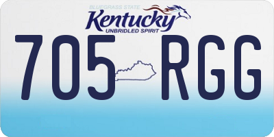KY license plate 705RGG