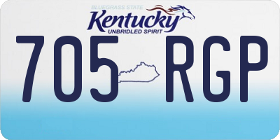 KY license plate 705RGP