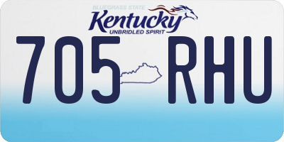KY license plate 705RHU