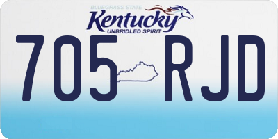 KY license plate 705RJD