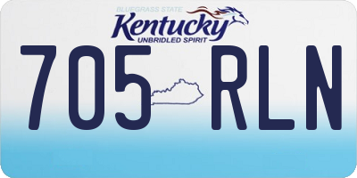 KY license plate 705RLN