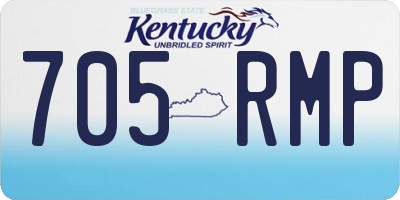 KY license plate 705RMP