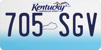 KY license plate 705SGV