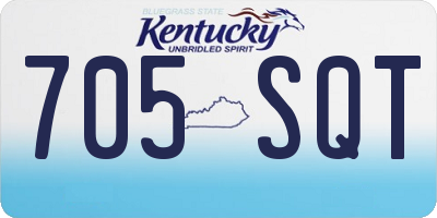 KY license plate 705SQT