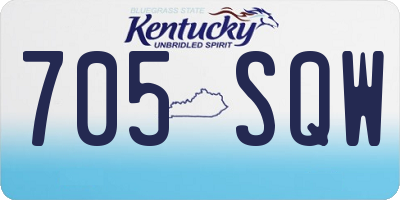 KY license plate 705SQW