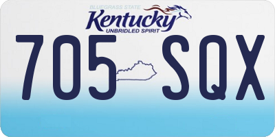 KY license plate 705SQX