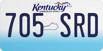 KY license plate 705SRD