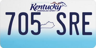 KY license plate 705SRE