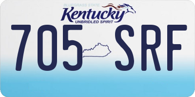 KY license plate 705SRF