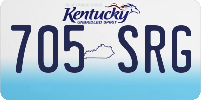 KY license plate 705SRG
