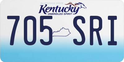 KY license plate 705SRI