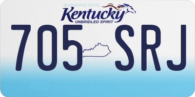 KY license plate 705SRJ