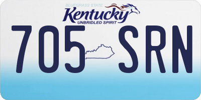 KY license plate 705SRN