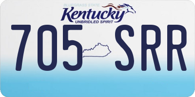 KY license plate 705SRR