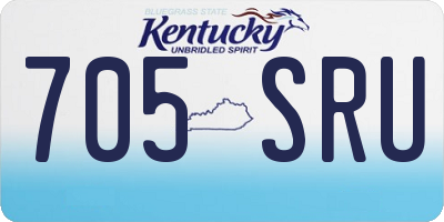 KY license plate 705SRU