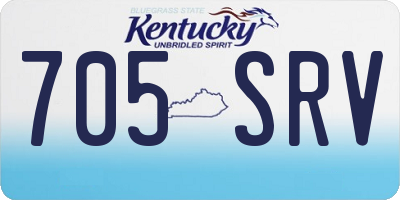 KY license plate 705SRV