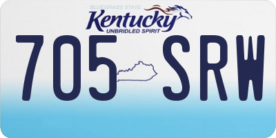 KY license plate 705SRW
