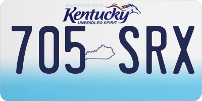 KY license plate 705SRX