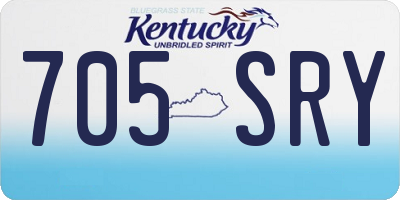 KY license plate 705SRY