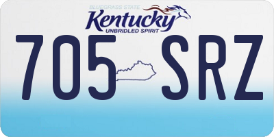 KY license plate 705SRZ